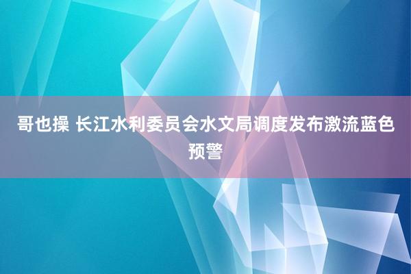 哥也操 长江水利委员会水文局调度发布激流蓝色预警