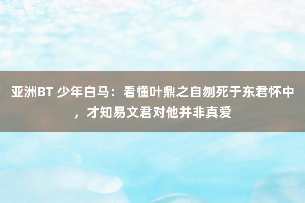 亚洲BT 少年白马：看懂叶鼎之自刎死于东君怀中，才知易文君对他并非真爱