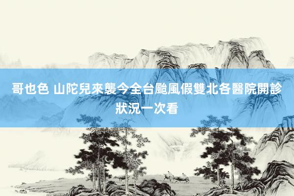 哥也色 山陀兒來襲今全台颱風假　雙北各醫院開診狀況一次看