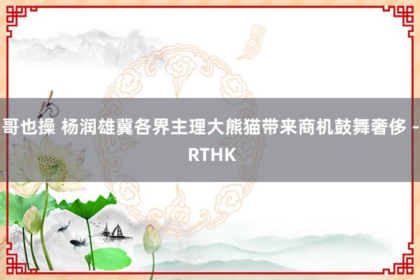 哥也操 杨润雄冀各界主理大熊猫带来商机　鼓舞奢侈 - RTHK