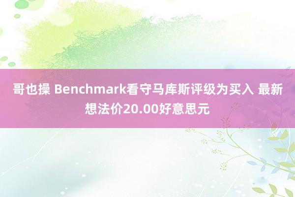 哥也操 Benchmark看守马库斯评级为买入 最新想法价20.00好意思元